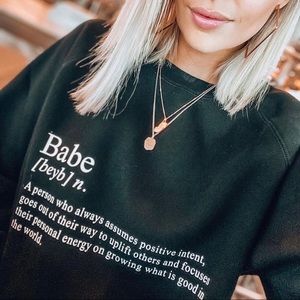Brunette the Label "Babe"  Classic Crewneck